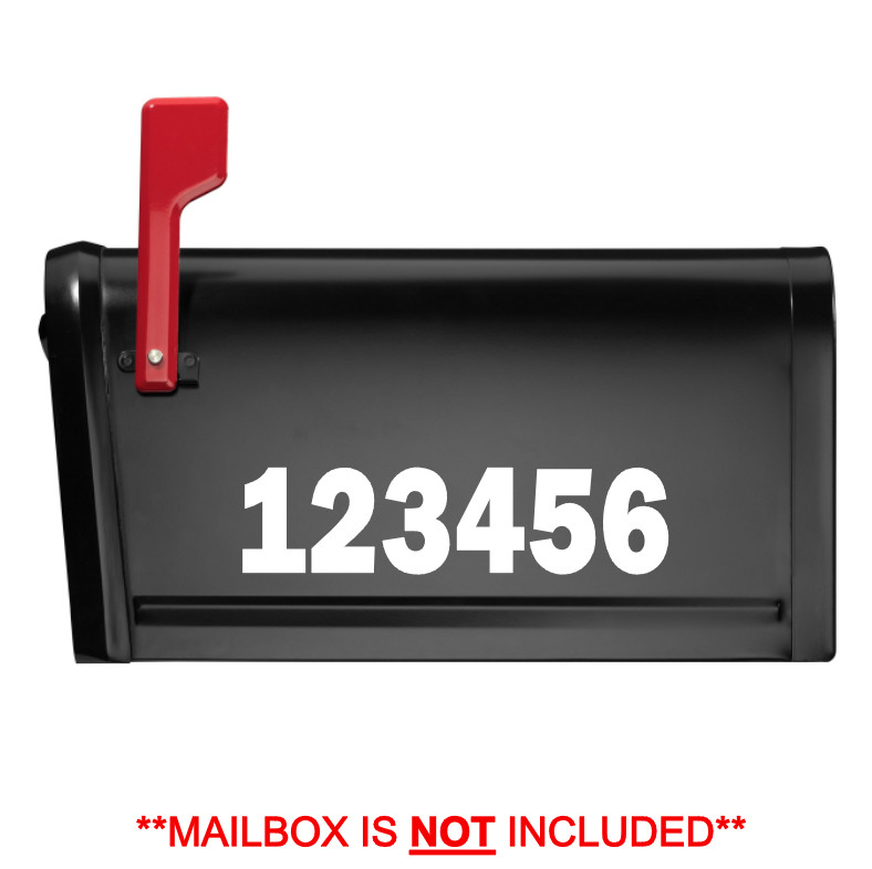 SET OF 2 MAILBOX ADDRESS NUMBERS / LETTERS CUSTOM YOUR TEXT VINYL DECAL STICKERS