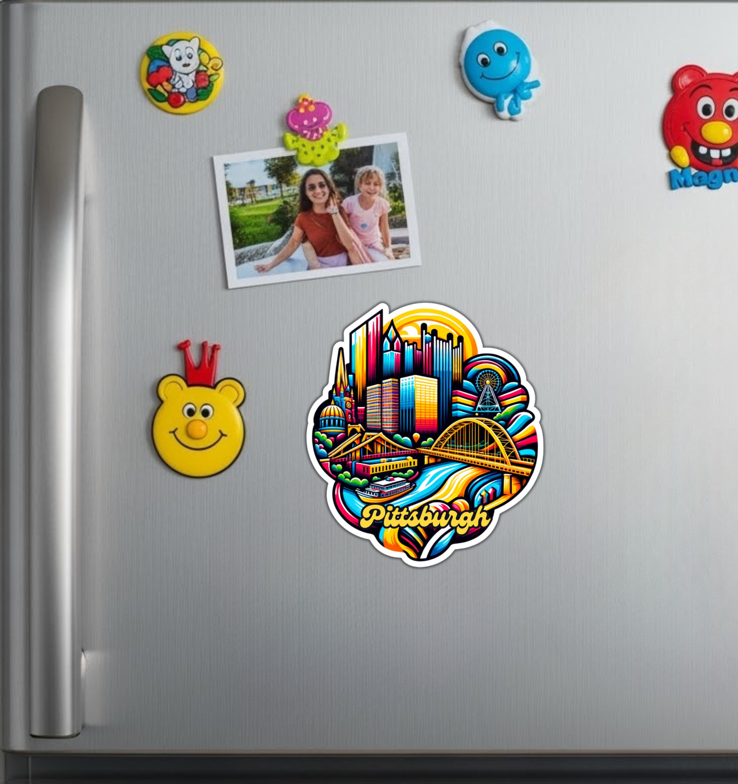 Pittsburgh Pennsylvania Fridge Magnet or Laptop Sticker