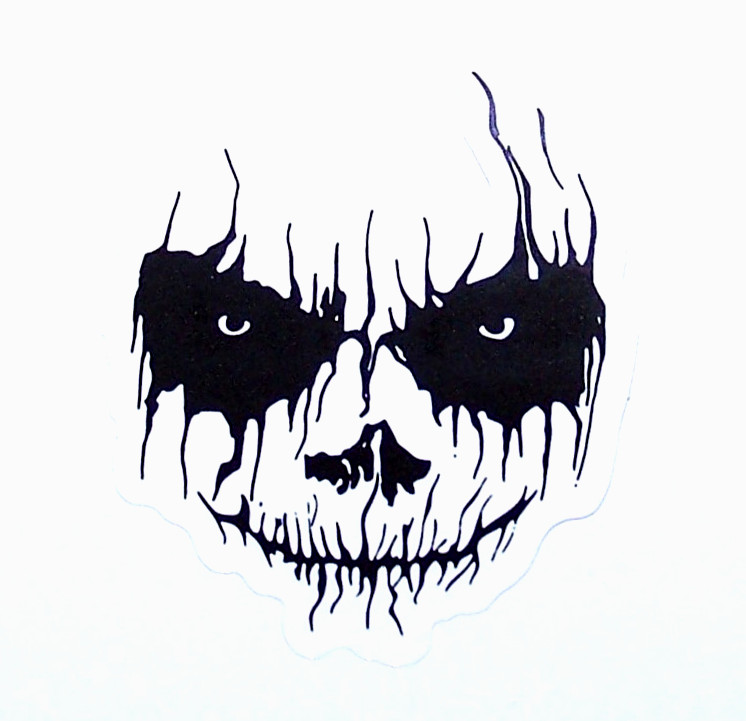 DEATH FACE – Cut Sticker Film Decal Movie TV Horror Scarecrow Devil Scary Face