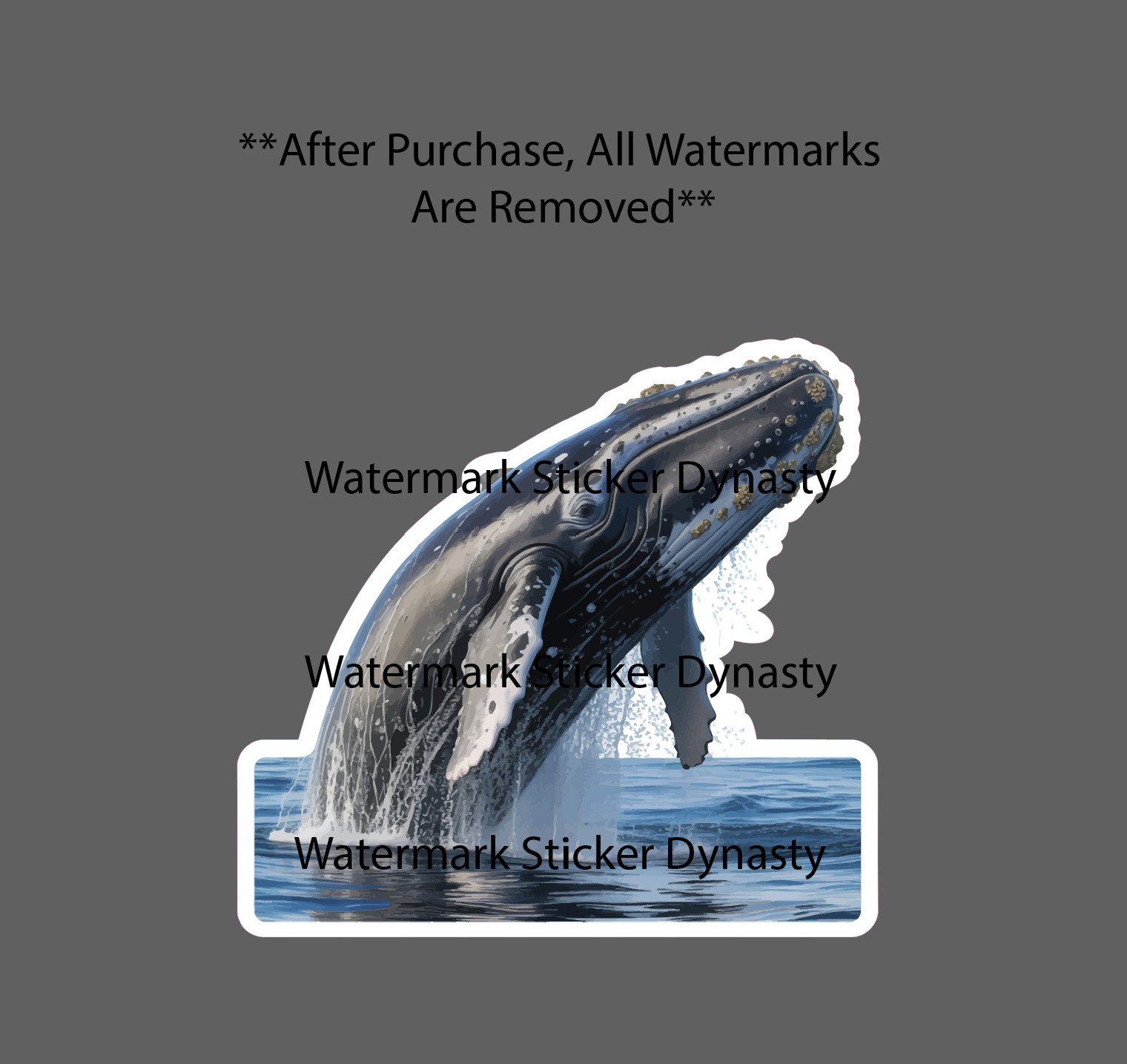 Gray Whale Sticker Waterproof Decal Animal Ocean Whale Sighting Gift NEW