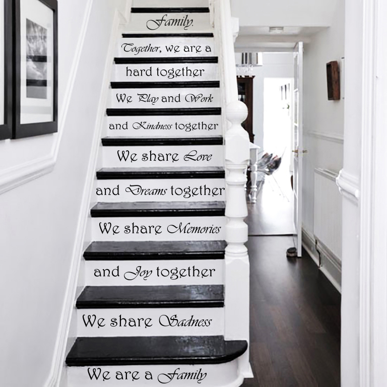 Stair Decals Family Quote Stairway Stairway Vinyl Stickers Family Decor ZX232