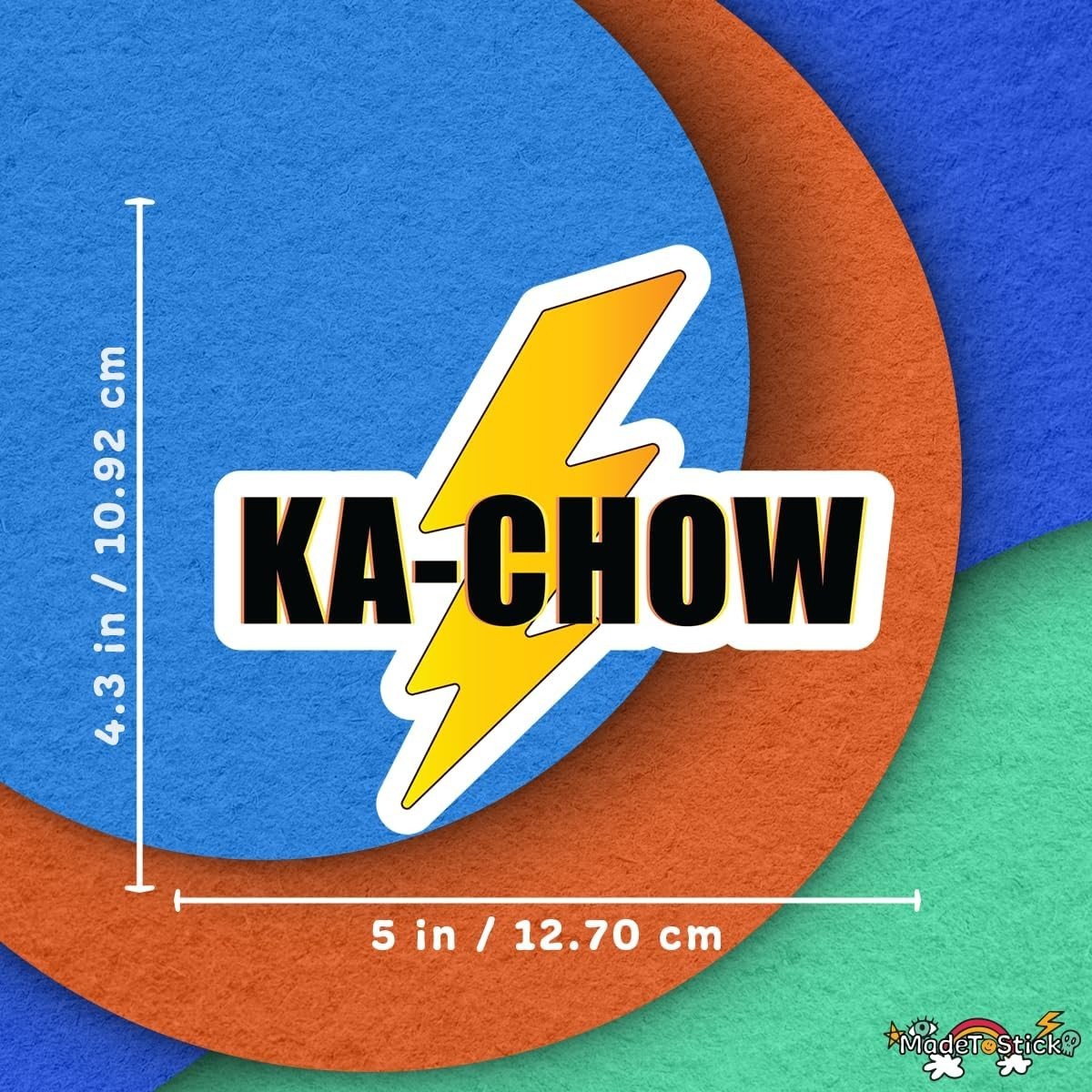 Ka-Chow Lightning Racing Bolt 2-Pack Vinyl Decal Car Truck Sticker 4.3"x5"