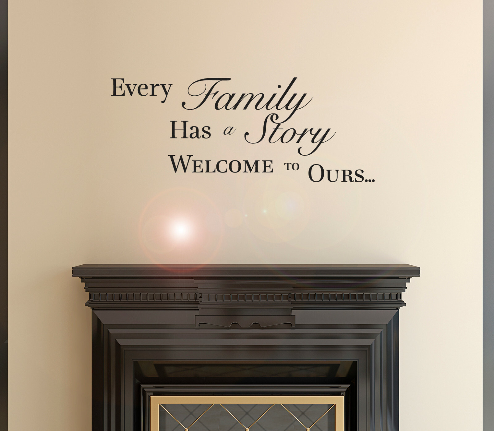 Wall Decal Words Quote Family Story Living Room Interior Vinyl Decor Black gz447