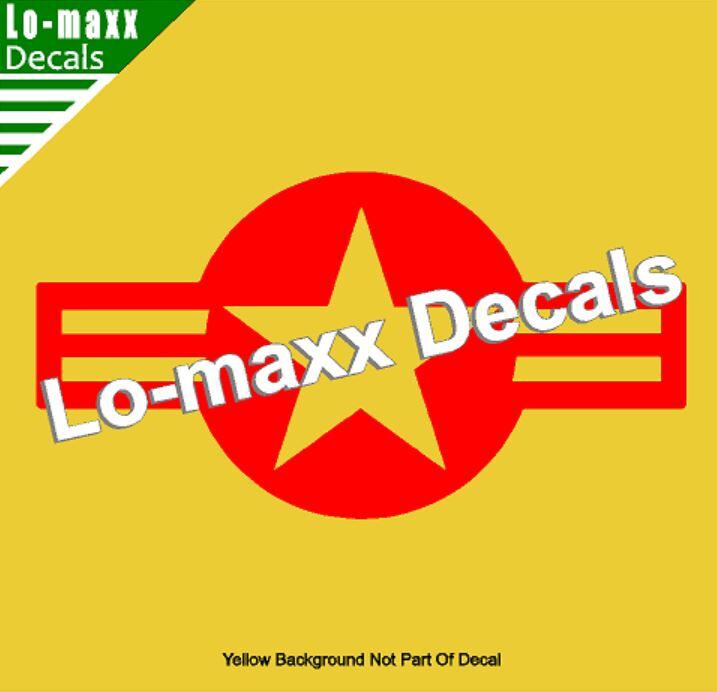 Modern US Air Force Military Combat Aircraft Roundel Insignia Vinyl Decal