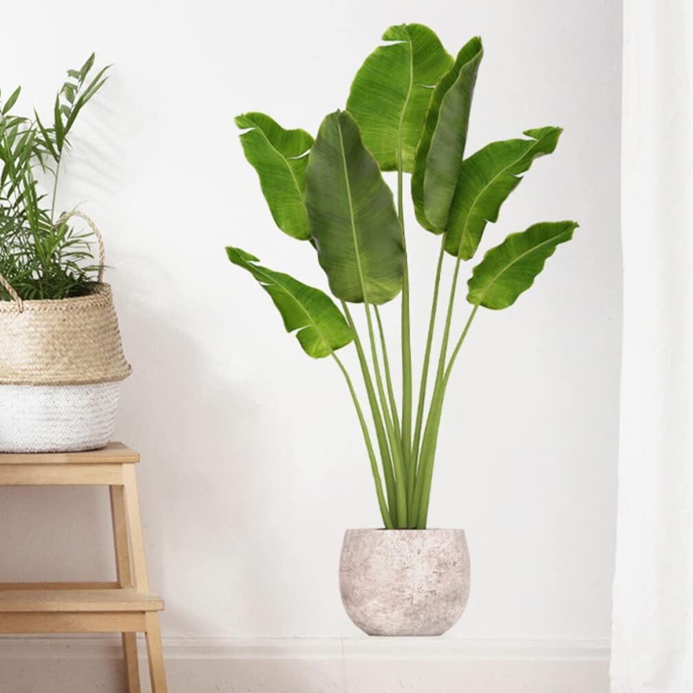 Green Plant Wall Decal Peel and Stick – 3D Realistic Potted Plant Wall Sticke…