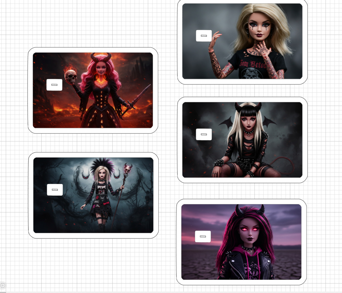 Barbie Demon Credit Debit Card Skin Stickers Goth Emo Tattoo Doll ATM Evil Devil