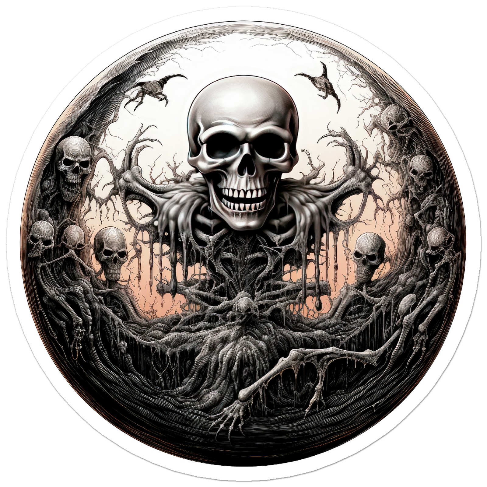 Skeleton Skulls Monster – Vinyl Decal Sticker – Car Window Laptop – ebn11158
