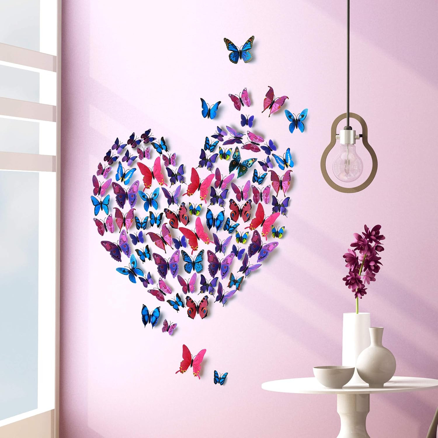 24Pcs 3D Vivid Special Man-Made Lively Butterfly Wall Stickers Removable Butterf