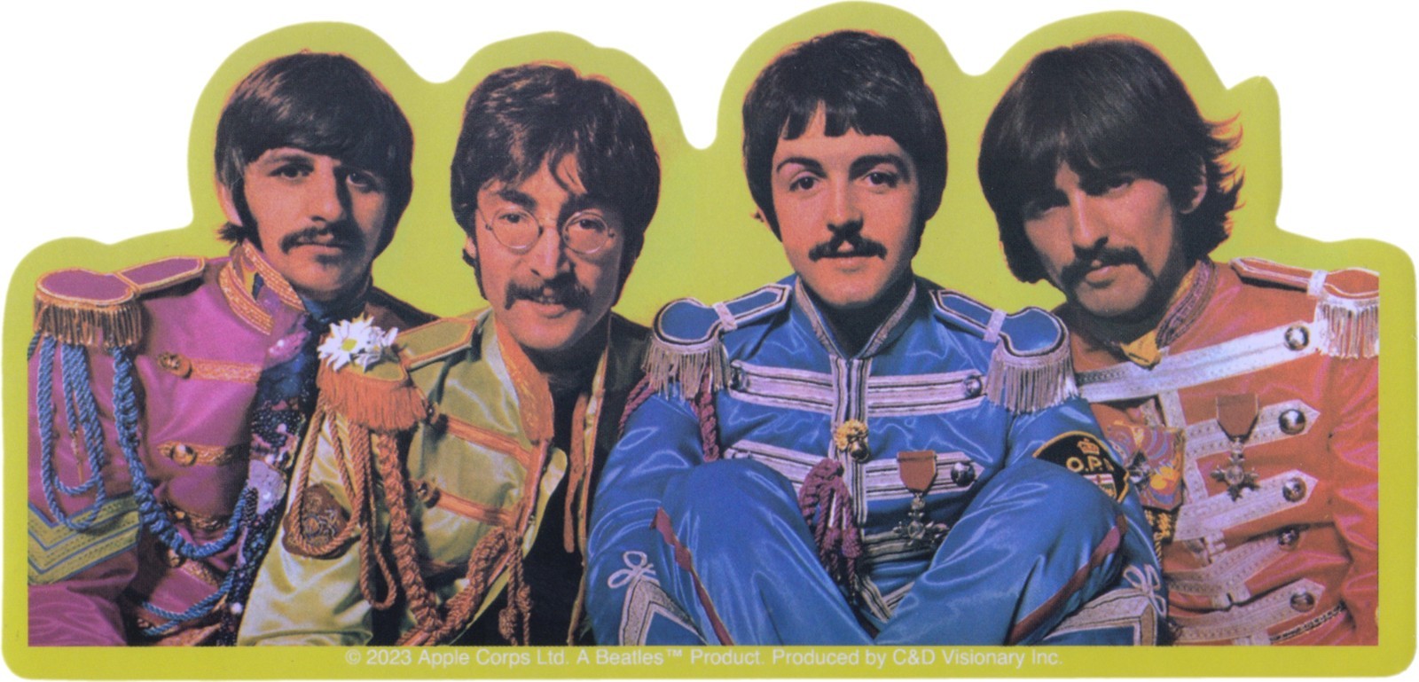 Sticker – The Beatles Sgt. Pepper Band Group Shot 1960s Music Band Retro 5.75"