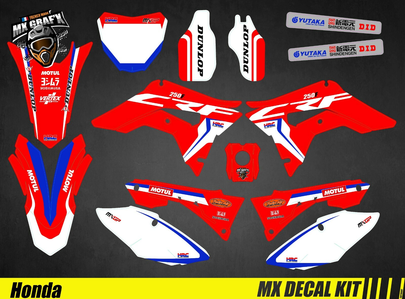 Motorcycle Decal Kit For Honda CRF – Replica 2017