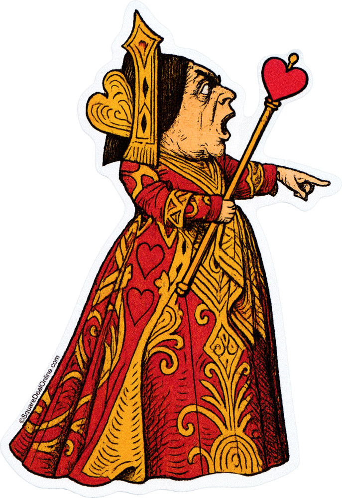 Sticker – Alice's Adventures in Wonderland Queen of Hearts Lewis Carroll 4"