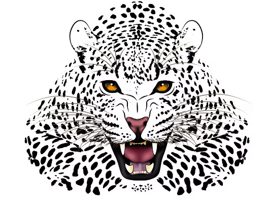 Cheetah White Large Sublimations Stickers easy to Iron On T-shirt (3 Pack)