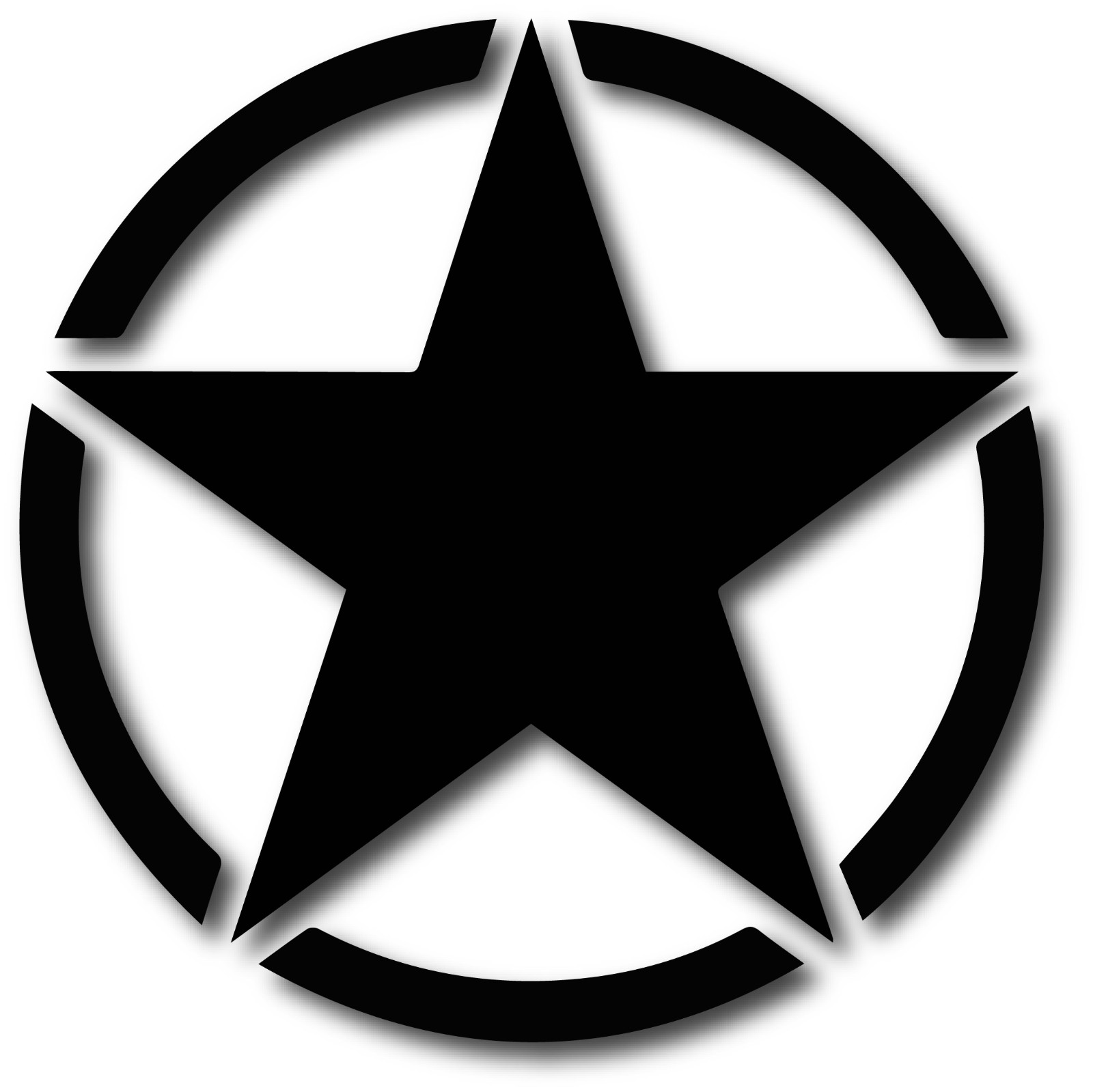 2 PACK Military Army Star Vinyl Decal Sticker 6 Colors 4 Sizes
