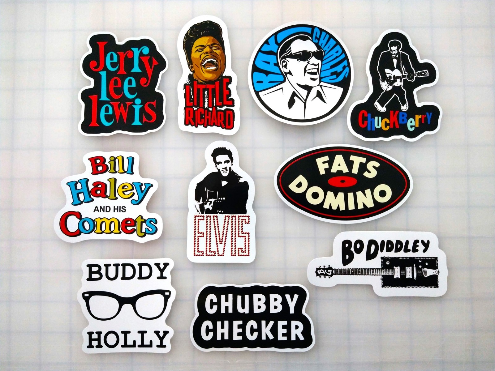 Rock & Roll Vinyl Sticker Lot (10 Pack) jazz country folk r&b blues vintage punk