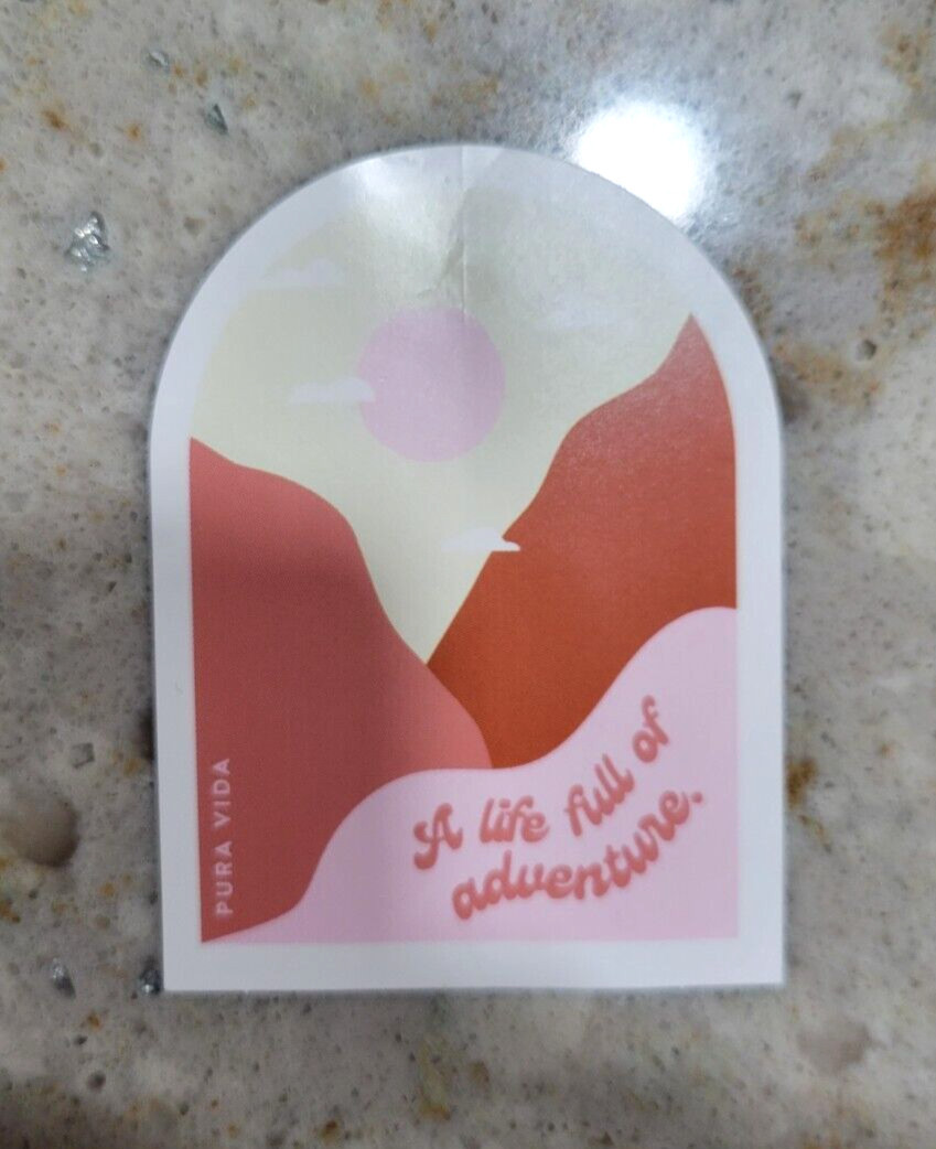 New Pura Vida Life Full of Adventure January 2023 Monthly Bracelet Club STICKER