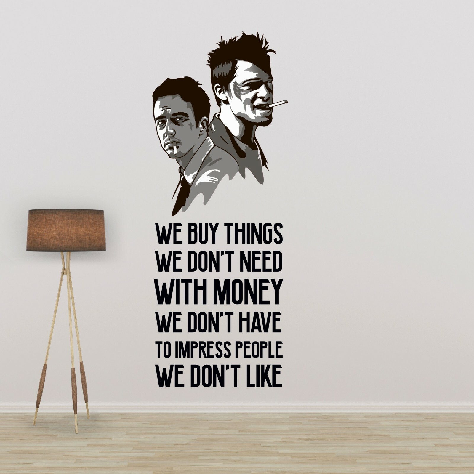 Home Bedroom Living Room Fight Club Quotes Design Wall Decoration Sticker 20×48