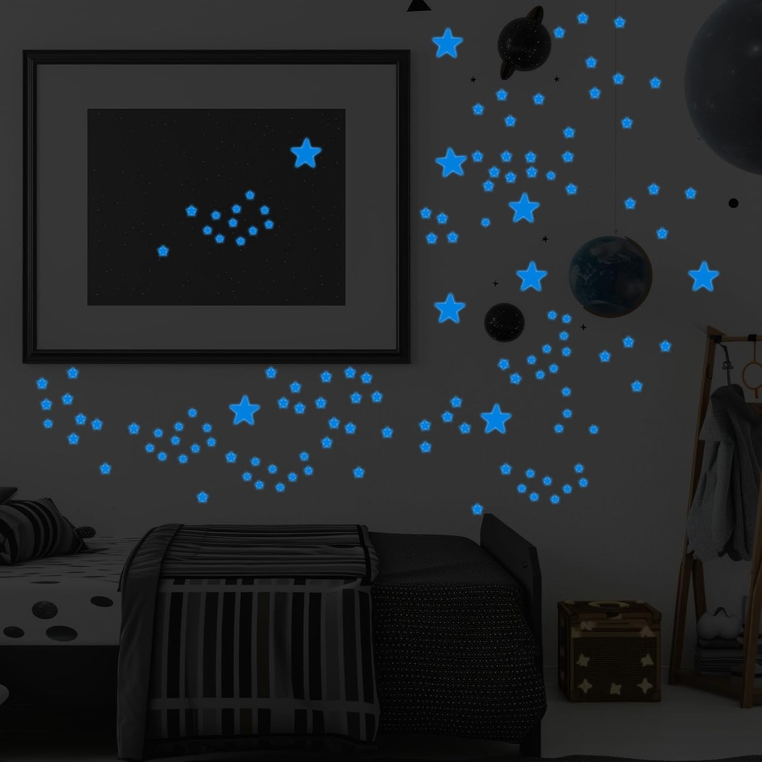 Glow in The Dark Stars Ceiling Stars Glow in The Dark Moon and Star Space Galaxy