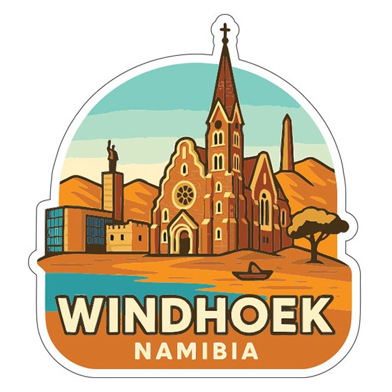 Windhoek Namibia Sticker Decal Vinyl Die-Cut City Skyline Landmark Design
