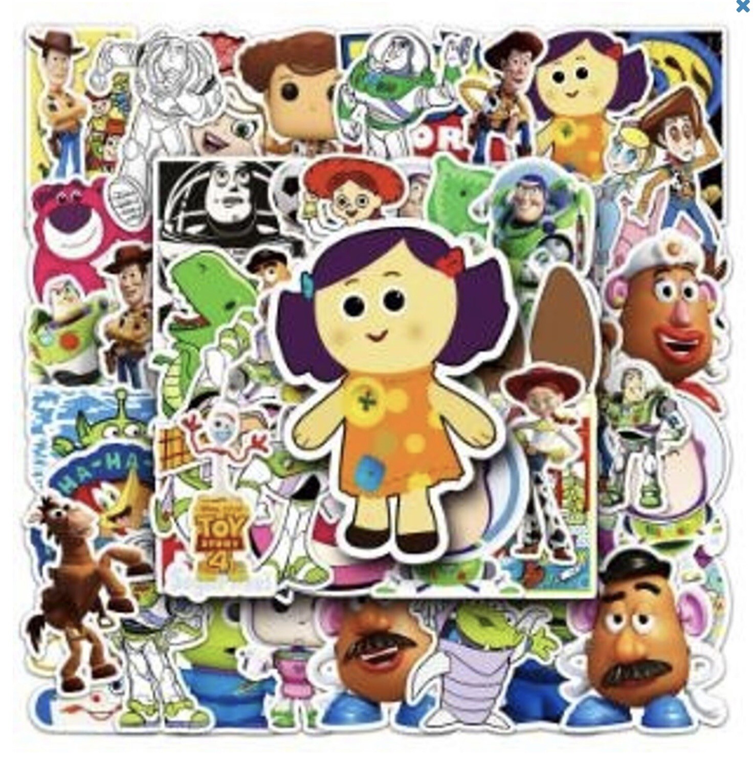 100 Pcs Toy Story Vinyl Stickers Pack For Laptop, Cellphone, Luggage, Skateboard