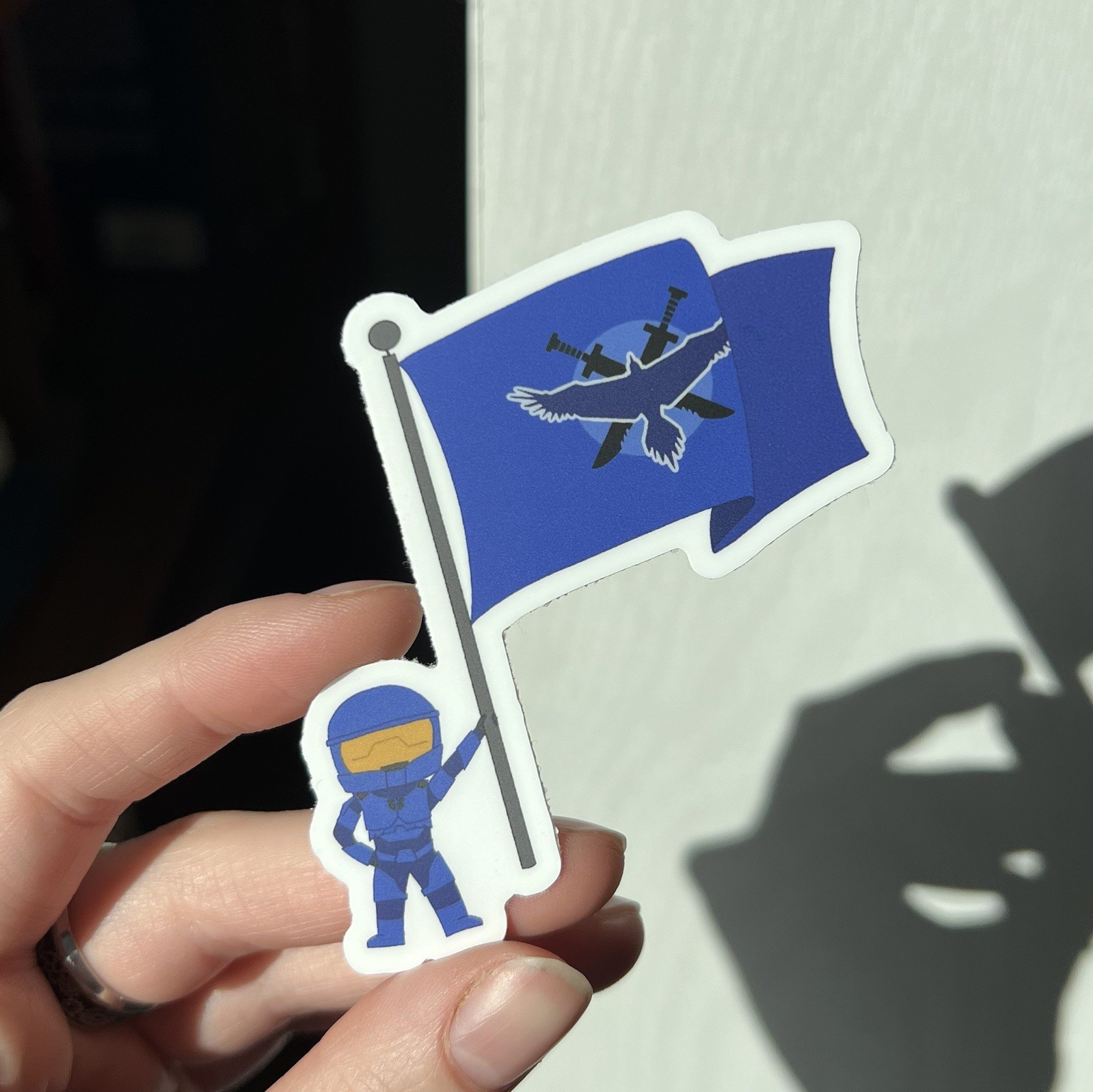 Red vs Blue – Blue Team Flag Sticker Halo Sticker RvB