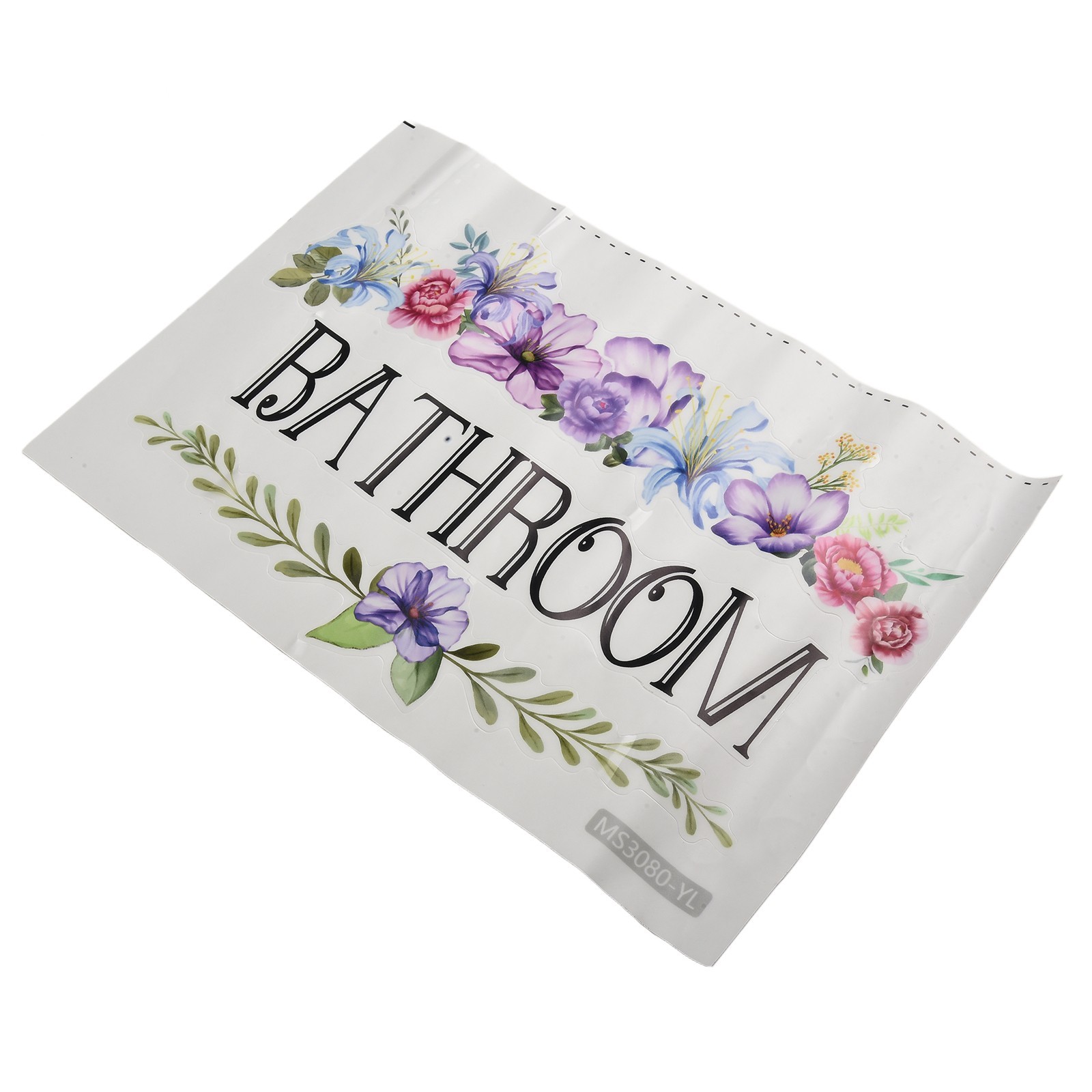 Waterproof Vinyl Wall Sticker Bathroom Door Sign Easy Application Removable