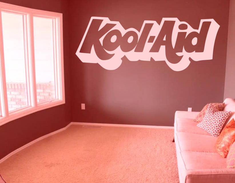 KOOL-AID LOGO 22" WIDE LARGE WALL VINYL DECAL – YOUR CHOICE OF COLOR – REMOVABLE