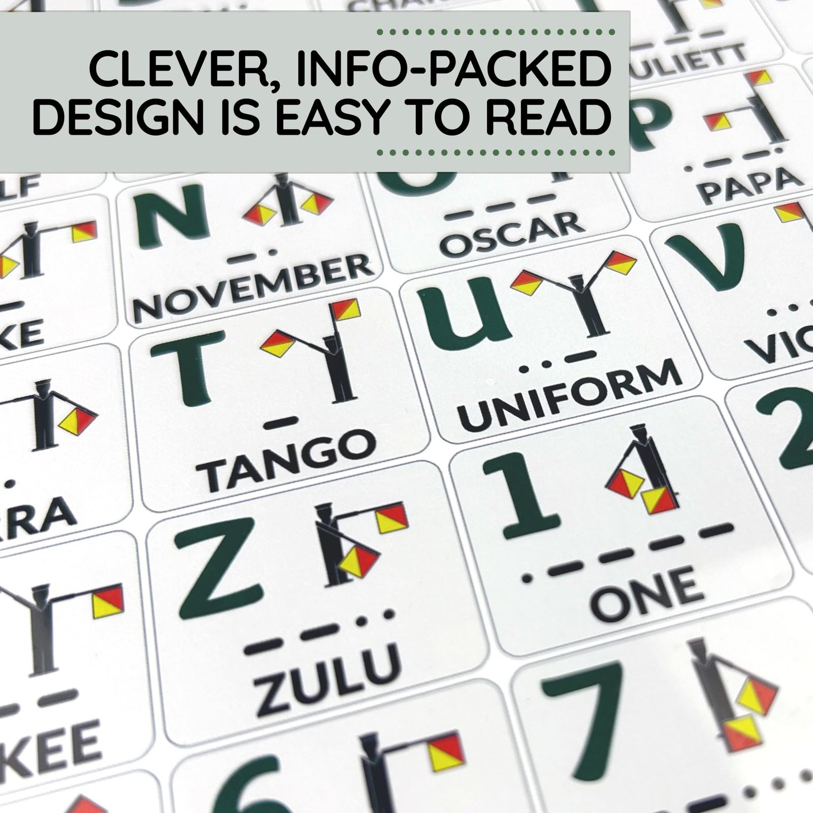 Nautical Flags and Codes Quick Reference: Waterproof, 8.5” x 11”