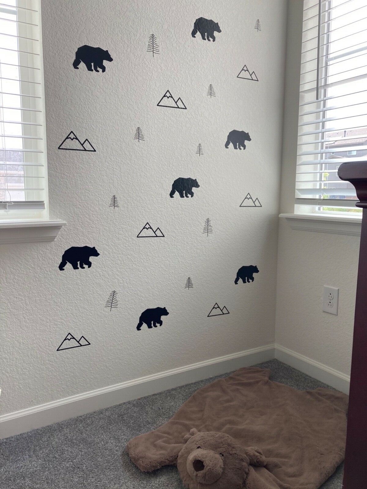 Set of 25 forest theme wall decals