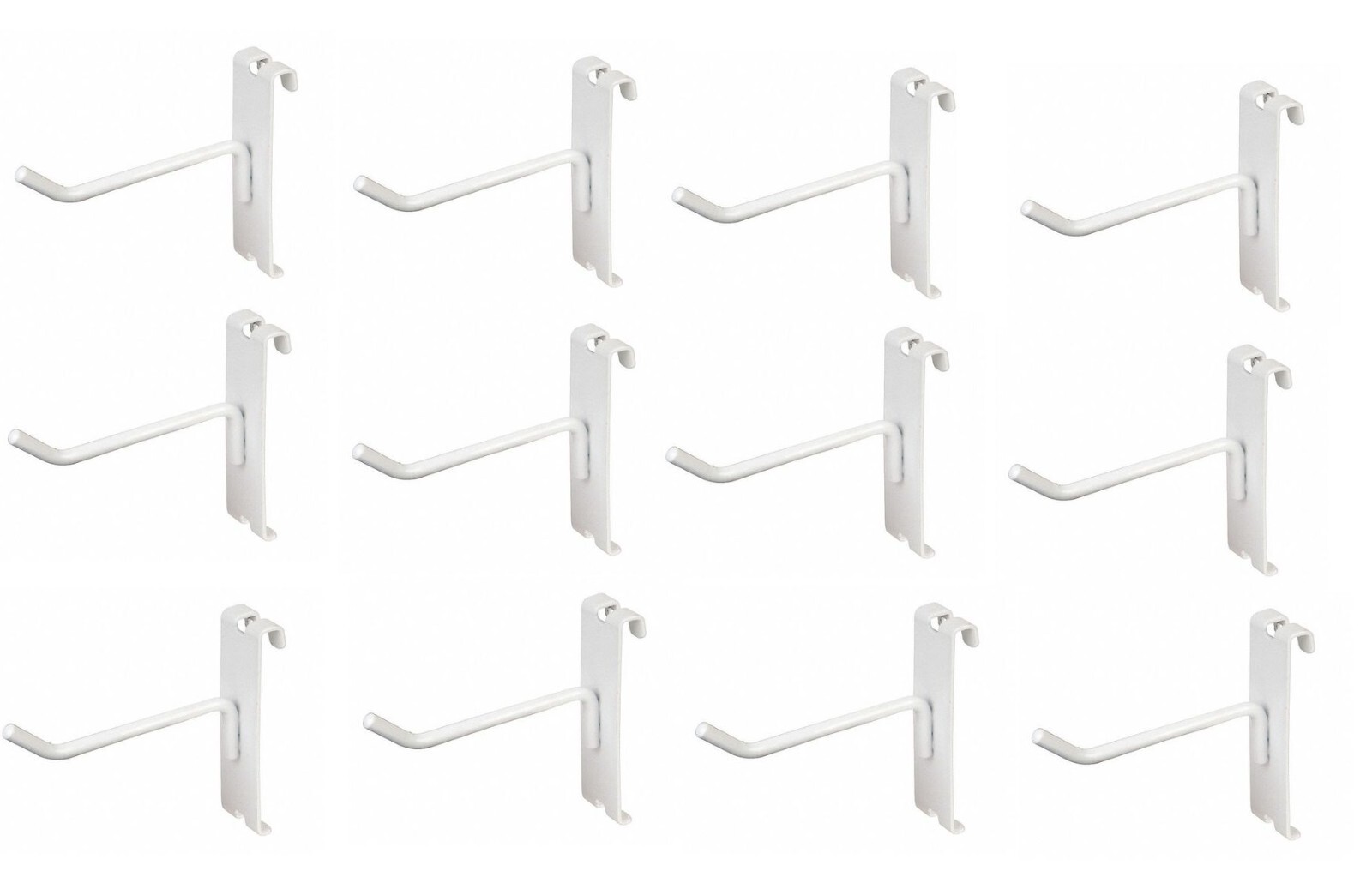 Econoco WTE/H4 White Grid Panel Hook (Pack of 12)