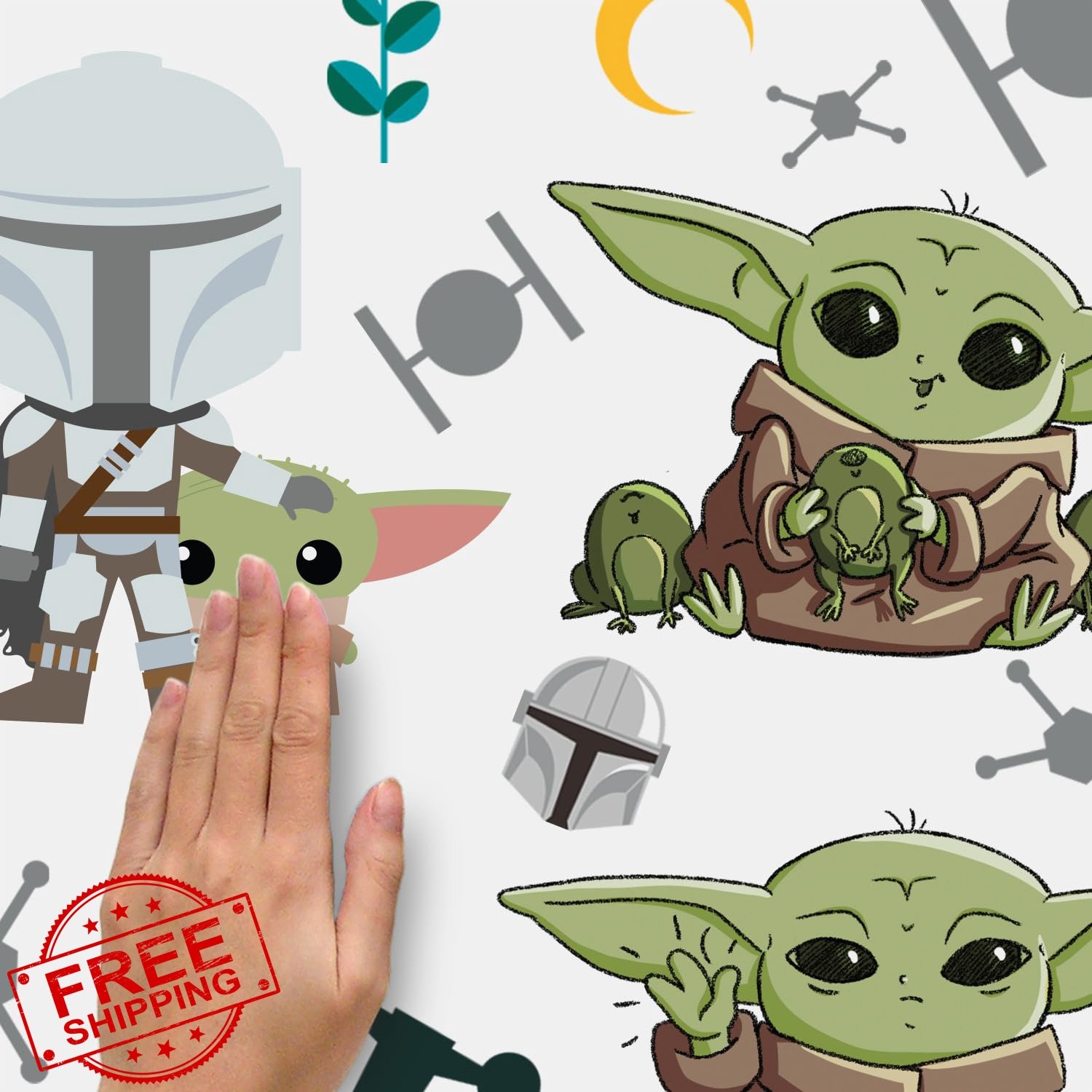 RoomMates Star Wars Wall Decals Green Brown Blue