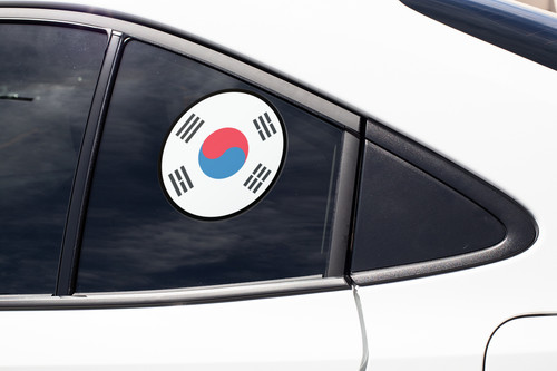 South Korea Flag Circle Sticker Decal