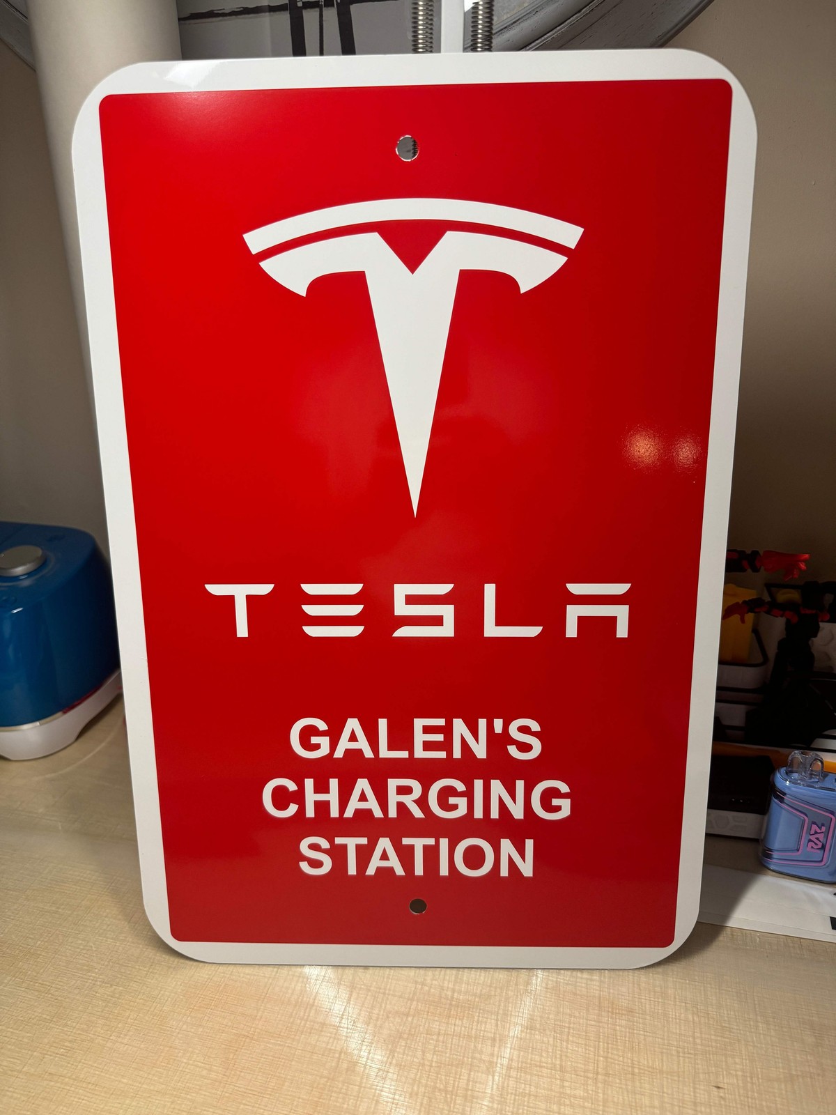 Tesla Charging Sign Wall Connector Home Mobile Charger Model 3 S X Y
