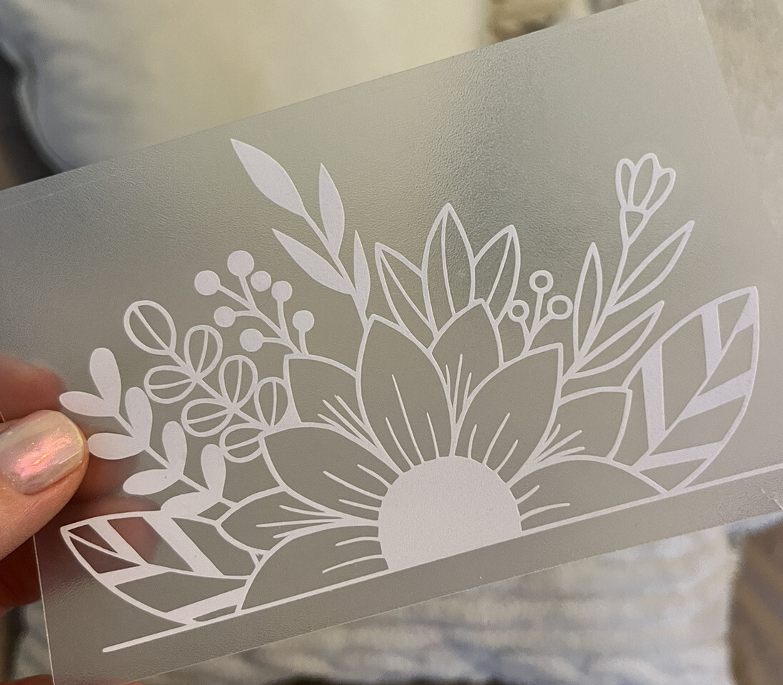 1x Piece Stanley Tumbler Flower Accessories 40oz 30oz Vinyl Sticker Decal