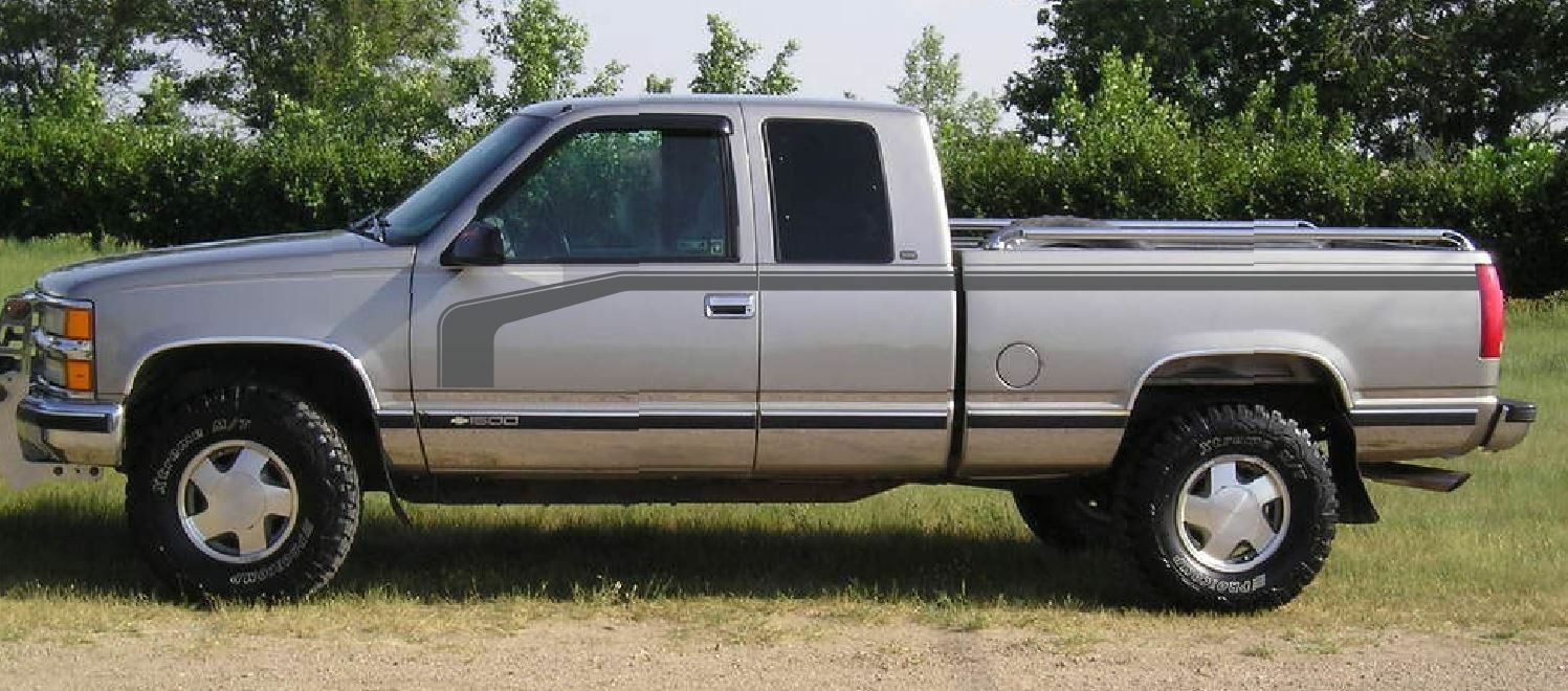 Hockey Kit 3M Vinyl Graphic Decal Stripe 88 – 1998 Chevrolet Silverado C1500 Z71