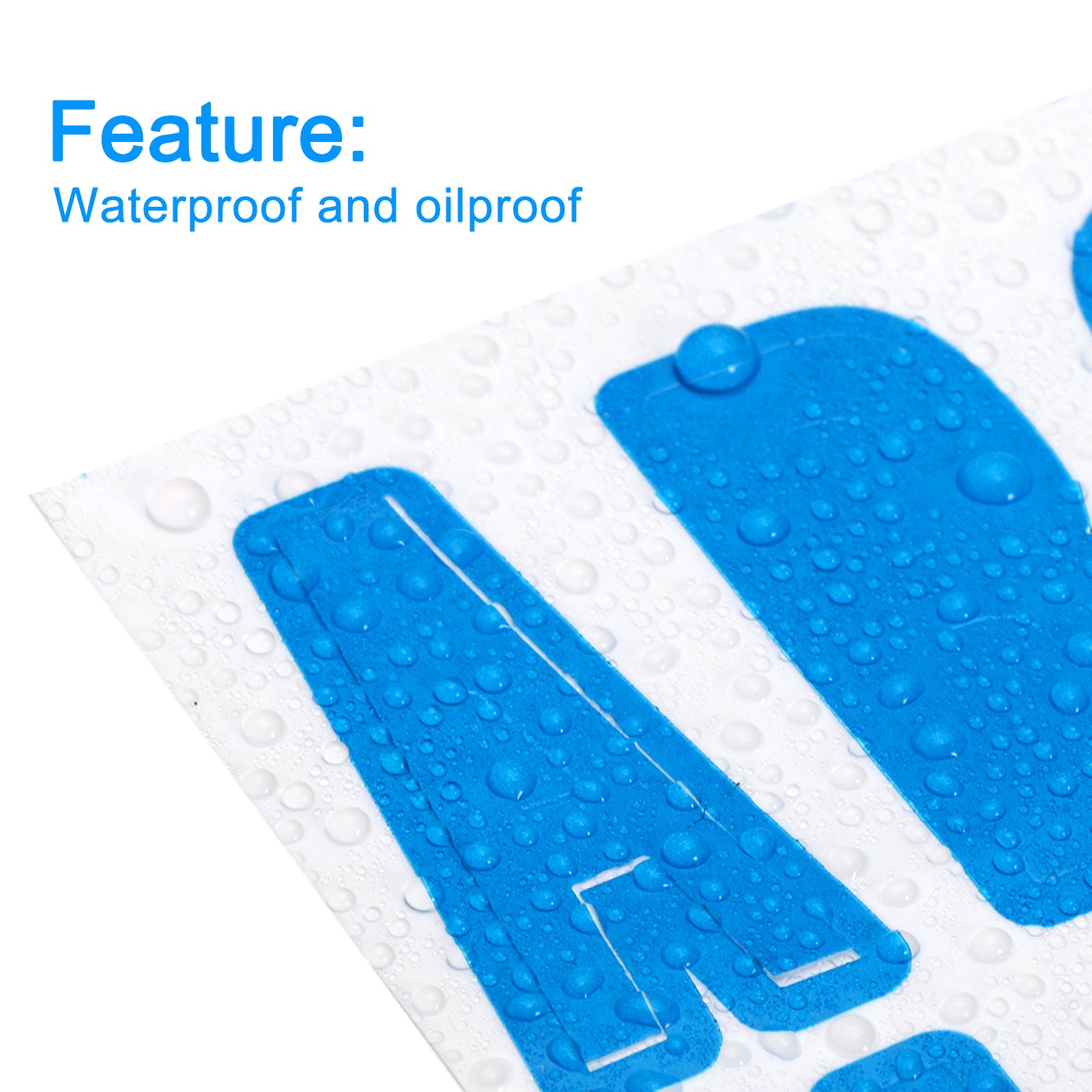 4 Sheets Letter Stickers Vinyl Letters for Indoor/Outside Sticker Powder Blue