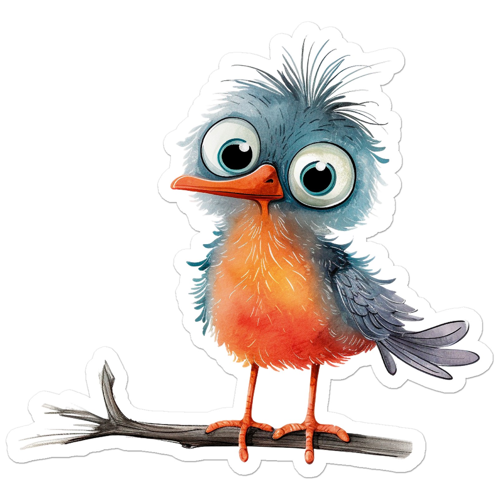 Cute Baby Robin Bird – Vinyl Decal Sticker – Car Window Laptop – ebn12495