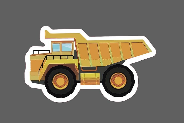 Dump Truck Sticker Construction Waterproof – Buy Any 4 For $1.75 Each Storewide!