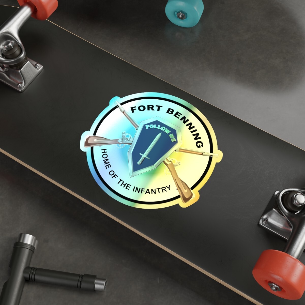Holographic Die-cut Stickers – Fort Benning, GA – Home of the Infantry