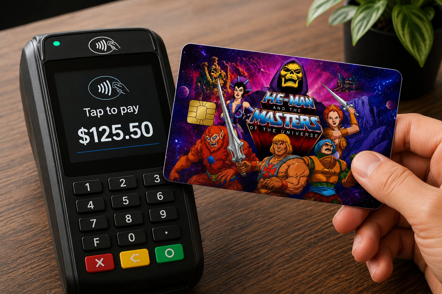 Retro He-Man Credit Card Skin 80s Cartoon Debit Card Vinyl Wrap