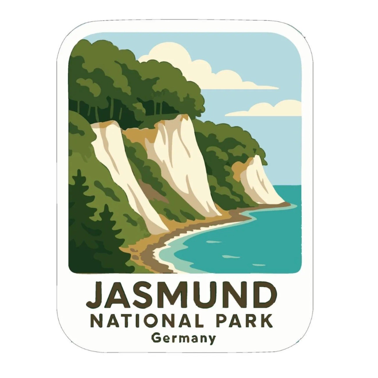 Jasmund Germany Iron On Heat Transfer Vinyl HTV Die-Cut World National Parks