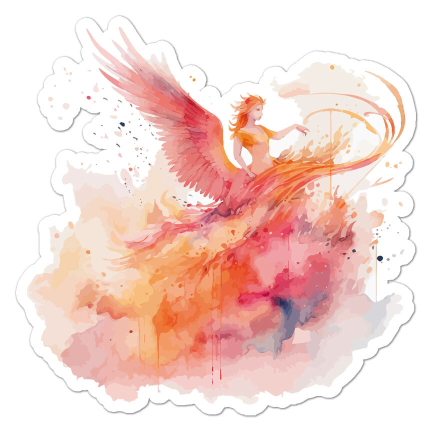 Fairy Angel Phoenix, Vinyl Decal Sticker, Indoor Outdoor, 3 Sizes, #9331
