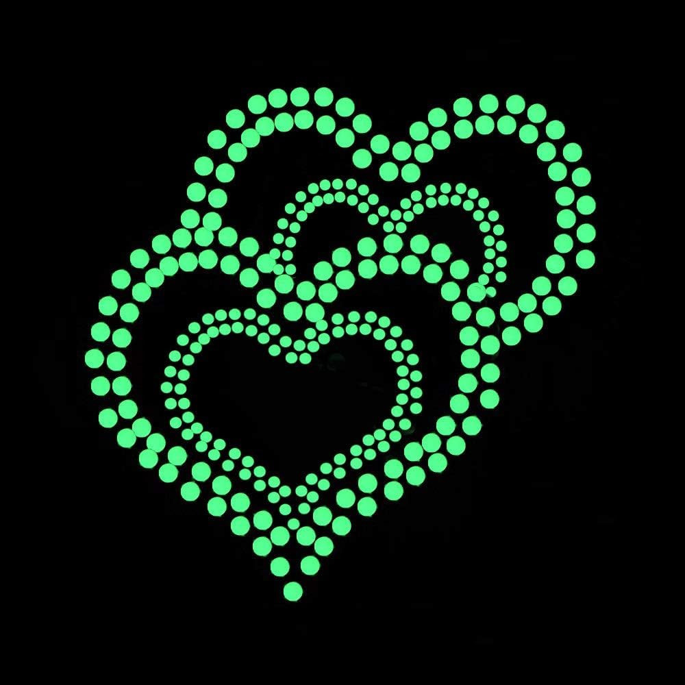 3D Domed Glow in the Dark Dots Wall or Ceiling Stickers, 168 Pcs