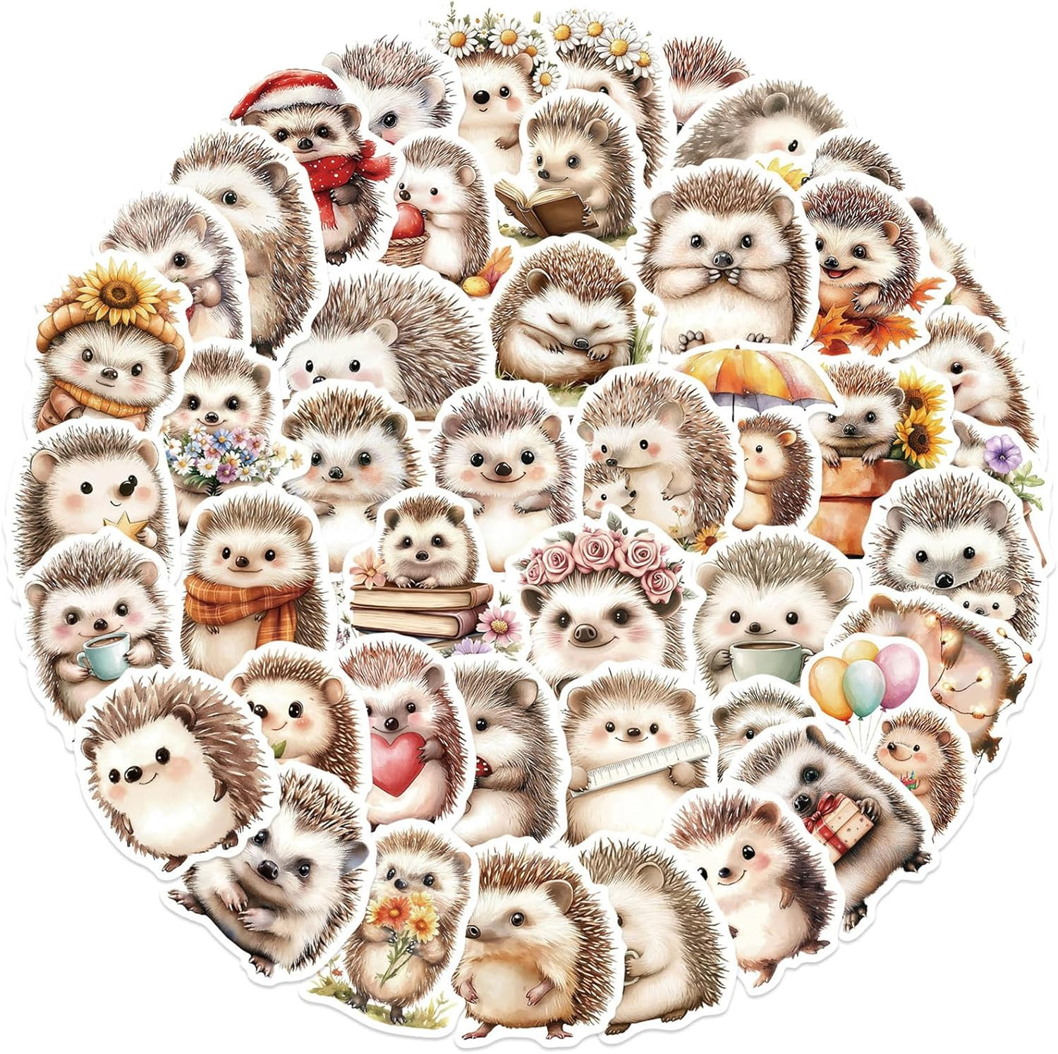 50Pcs Funny Meme Animal Stickers for Kid Cute Animal with Glasses Stickers Fun G