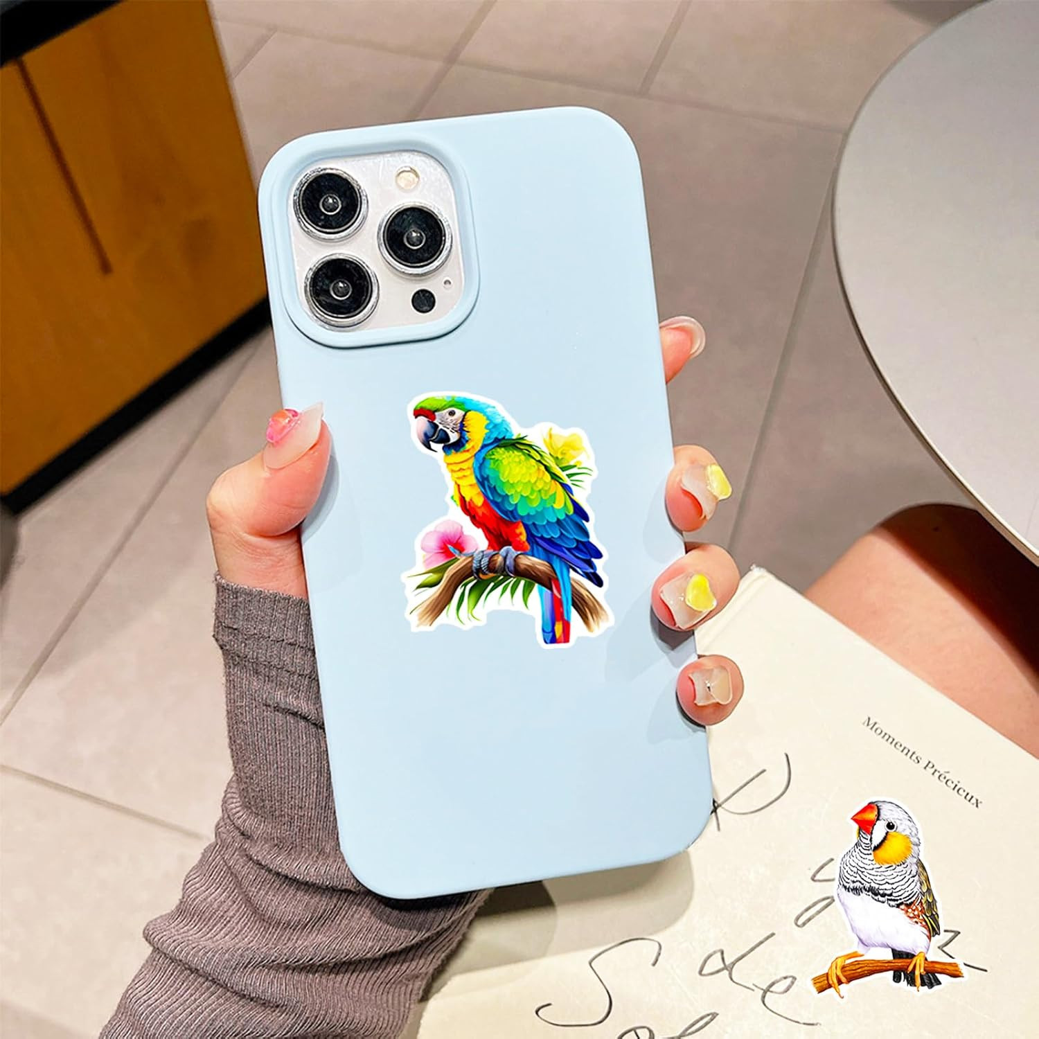 100 Pcs Birds Stickers Cute Bird Animals Stickers, Vinyl Waterproof Birds Sticke