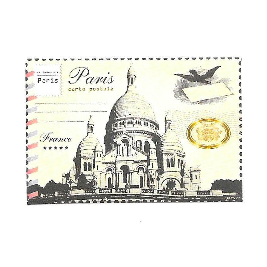 Paris Sacre Coeur Postcard France Die Cut Vinyl Sticker Decal Scrapbooking