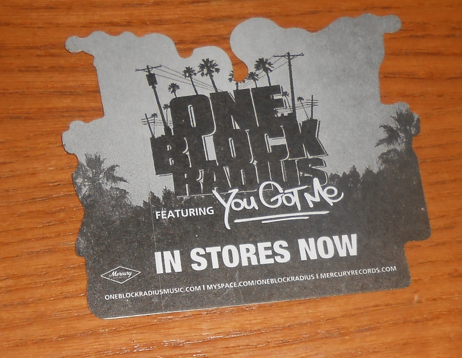 One Block Radius Sticker 2-Sided Original Promo 2.5×3