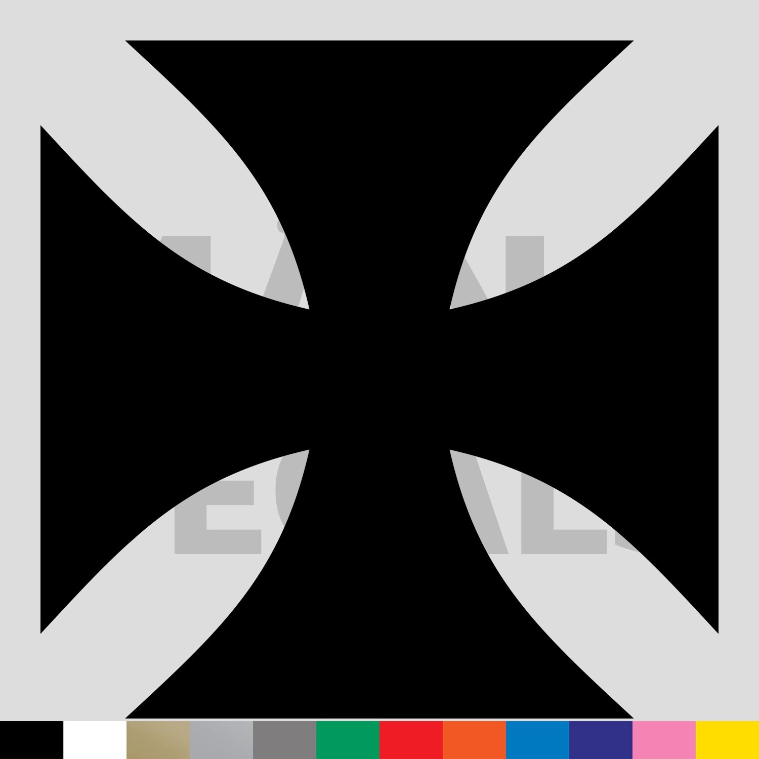 Iron Cross Vinyl Die Cut Decal Sticker – German Maltese Motorcycle Biker Outlaw