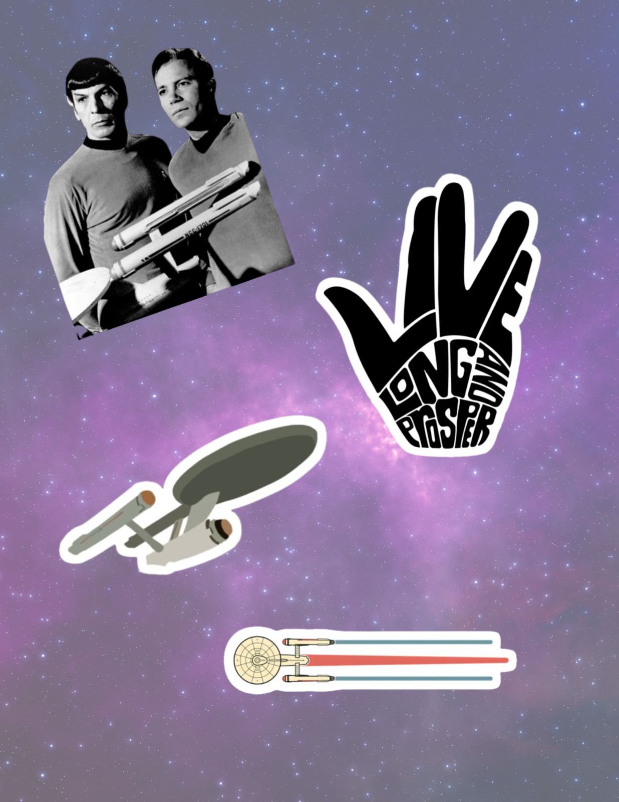 Star Trek Tv 4pc Sticker Pack