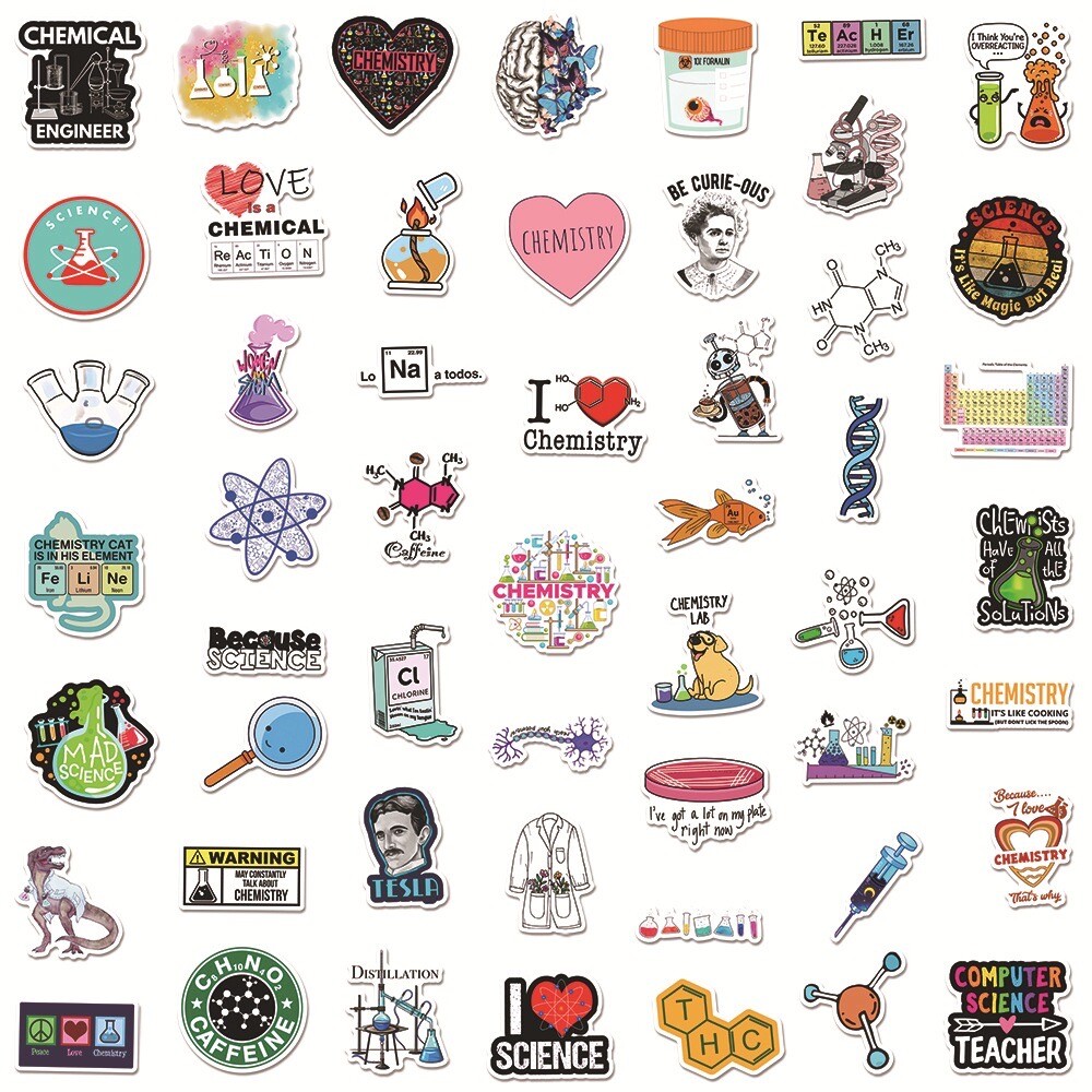 10 Random Science Education Themed Stickers Decals Laptop Yeti Car Free Shipping