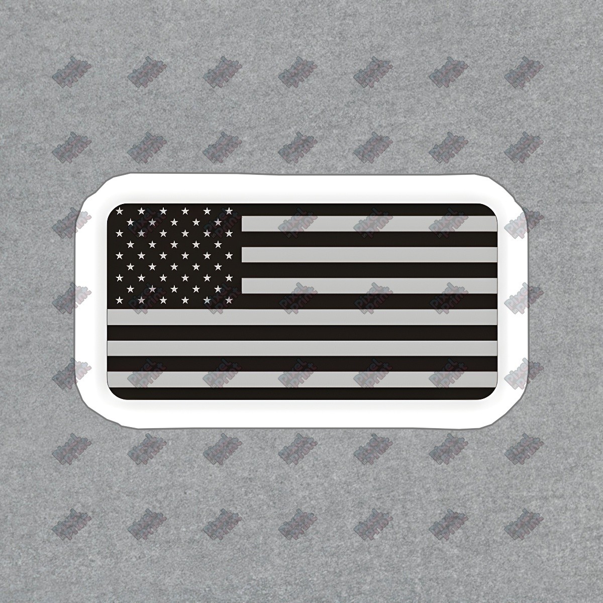 Black and White American Flag Vinyl Sticker Durable Decal for Home, #462286